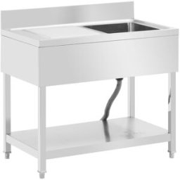 Fregadero - 1 cuba - acero inoxidable - 100 x 60 cm - Royal Catering 10013156