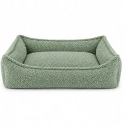 Purre Cama de espuma para perro 130x95 cm en bouclé verde menta