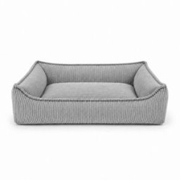 Purre Cama de espuma para perro 115x85 cm en pana gris nube