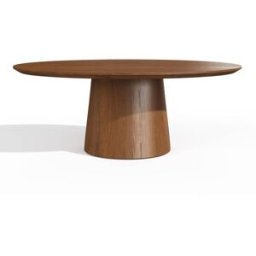 Premium Interiors Mesa de comedor de madera contrachapada nogal claro
