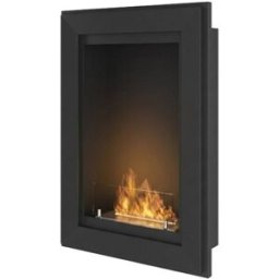 SOLOLED Simplefire chimenea bioetanol empotrada negra 55 cm con cristal