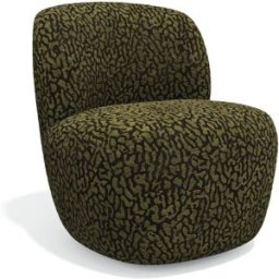 Premium Interiors Sillón giratorio de tejido estampado caqui