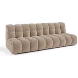 Premium Interiors Sofá de 3 plazas de tejido bouclé topo