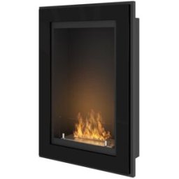 SOLOLED Chimenea bioetanol empotrable negro cristal 550 frame simplefire