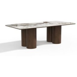 Premium Interiors Mesa de comedor nogal oscuro