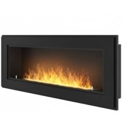 SOLOLED Simplefire chimenea bioetanol empotrada negra 120 cm con cristal