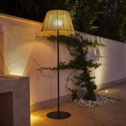 LUMISKY Lámpara de pie inalámbrica beige h170cm