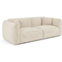 Premium Interiors Sofá de terciopelo estampado crema
