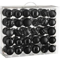 Mica Decorations Bola de navidad unbreakable baubles negro h7xb7xl7cm