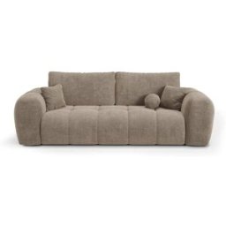 Premium Interiors Sofá cama de tejido tramado topo