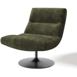 Premium Interiors Sillón giratorio de terciopelo texturizado caqui