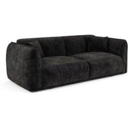 Premium Interiors Sofá de terciopelo estampado negro
