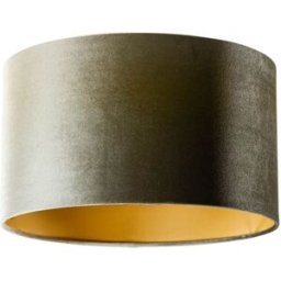 QAZQA Pantalla lámpara terciopelo verde dorado 35/35/20