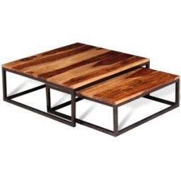 Prolenta Premium Mesa de centro marrón 70 x 70 x 26 cm