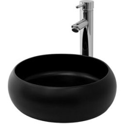 ML-Design Lavabo cerámica juego drenaje negro lavamanos encimera