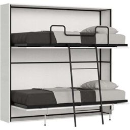 Itamoby Cama doble horizontal kando color ceniza blanca