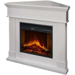 Divina Fire Chimenea eléctrica de pie de esquina blanca ford (l110 x p63 x h102)