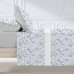 Manterol Juego sábanas algodón estampado floral - ceramic wash 150cm