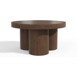 Premium Interiors Mesa de centro de madera contrachapada nogal oscuro