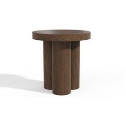 Premium Interiors Mesa auxiliar de madera contrachapada nogal oscuro