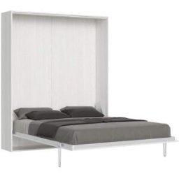 Itamoby Cama plegable vertical kentaro 140 color blanco ceniza