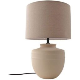 Lindby Lámpara de mesa de cerámica blanco