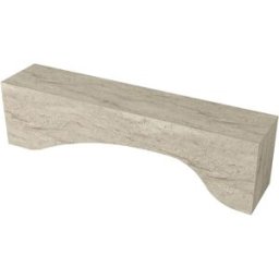 Venprodin Mesa de tv travertino 150 cm diseño curvo