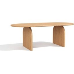 Premium Interiors Mesa de comedor de madera contrachapada fresno claro