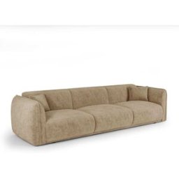 Premium Interiors Sofá de terciopelo estampado beige topo