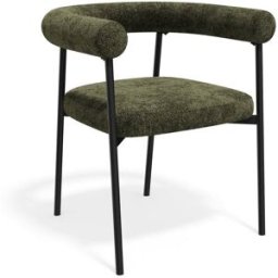 Premium Interiors Juego de 2 sillas de terciopelo texturizado verde vintage