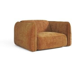 Premium Interiors Sillón de terciopelo gofrado caramelo