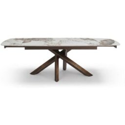 Premium Interiors Mesa de comedor extensible de cerámica pandora