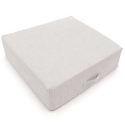 MeowBaby Trampolín infantil 80x80 cm en pana fina, gris
