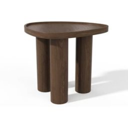 Premium Interiors Mesa auxiliar de madera contrachapada nogal oscuro