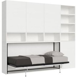 Itamoby Cama individual kando color ceniza blanca composición e con colchón