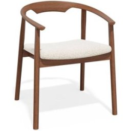 Premium Interiors Juego de 2 sillas de tejido bouclé crema
