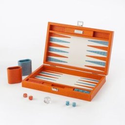 Premium Interiors Backgammon - nivel medio cuero naranja solar