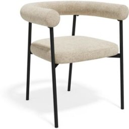 Premium Interiors Juego de 2 sillas de terciopelo texturizado beige