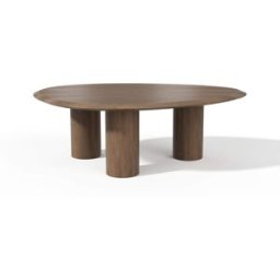 Premium Interiors Mesa de centro de madera contrachapada nogal claro