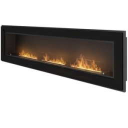 SOLOLED Chimenea bioetanol empotrable cristal negro 180 cm simplefire