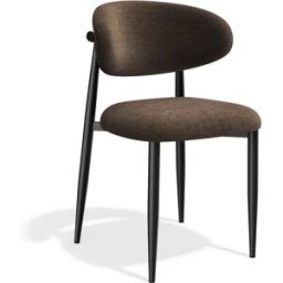 Premium Interiors Juego de 2 sillas de tejido tramado tacto suave marrón espresso
