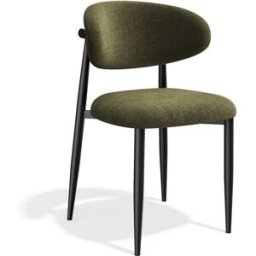 Premium Interiors Juego de 2 sillas de tejido tramado tacto suave verde vintage