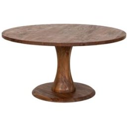 Wanderlust deco Mesa de comedor de madera marrón 150x150x77 alt. Cm