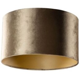 QAZQA Pantalla lámpara terciopelo bronce dorado 35/35/20
