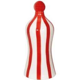 Lido - botella de cerámica de zafferano con rayas rojas