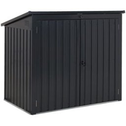 Beliani Armario para herramientas 158 cm 96 cm metal gris grafito