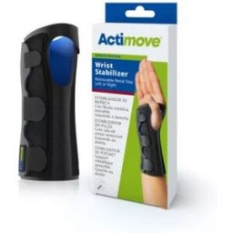 Actimove Estabilizador De Muñeca Con Férula Metálica Extraíble Color Negro Talla M