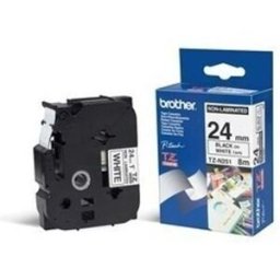 Brother TZe-N251 - 24 mm cinta no laminada negro sobre blanco (8 m)