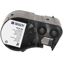 Brady M5-84-499 etiquetas de tejido de nailon negro sobre blanco 12,7 mm x 22,86 mm