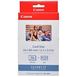 Canon KC-36IP Cartucho de Tinta + Papel Fotográfico Tarjeta 86x54mm (36u.)